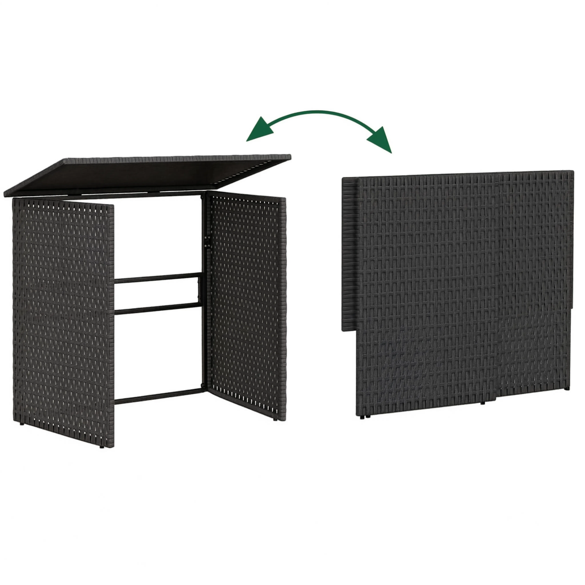 PE Rattan L-Shaped Garden Corner Sofa Set with Foldable Table | GardenCorner