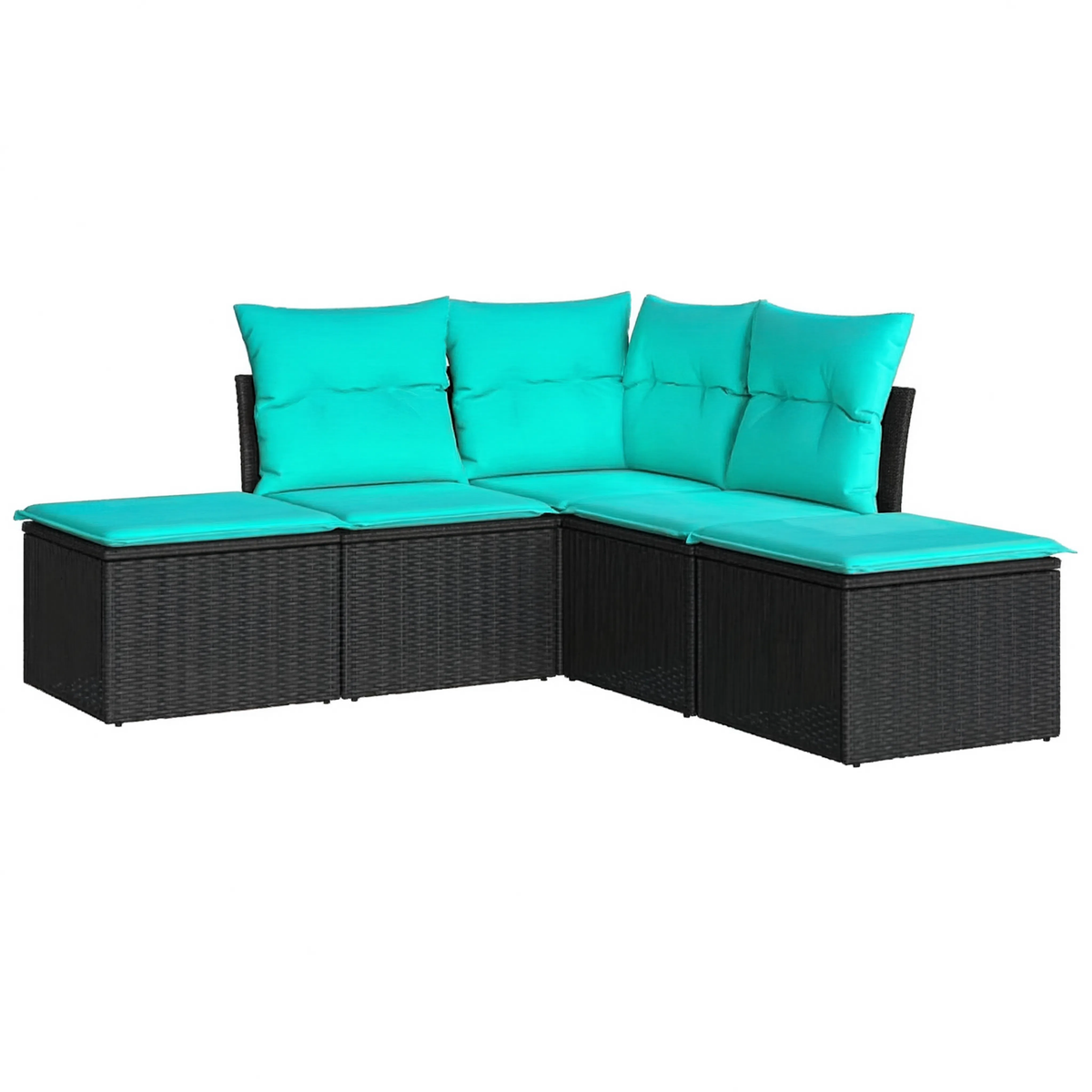 PE Rattan 5-Piece Modular Garden Corner Sofa Set with Cushions | GardenCorner