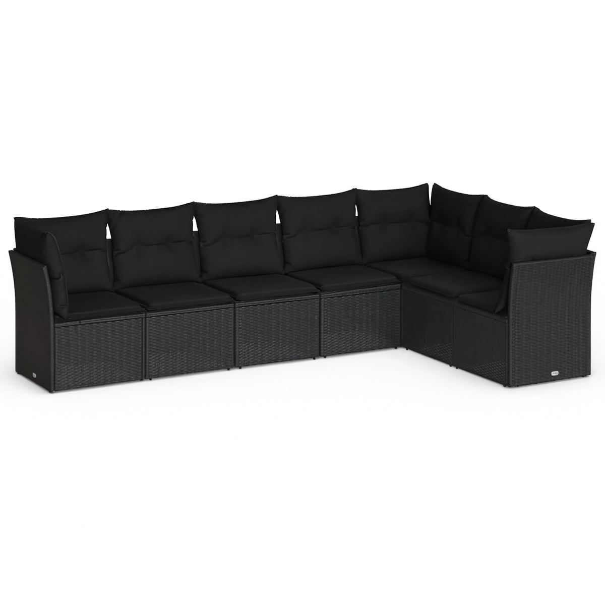PE Rattan 7-Piece Modular Garden Corner Sofa Set with Cushions | GardenCorner