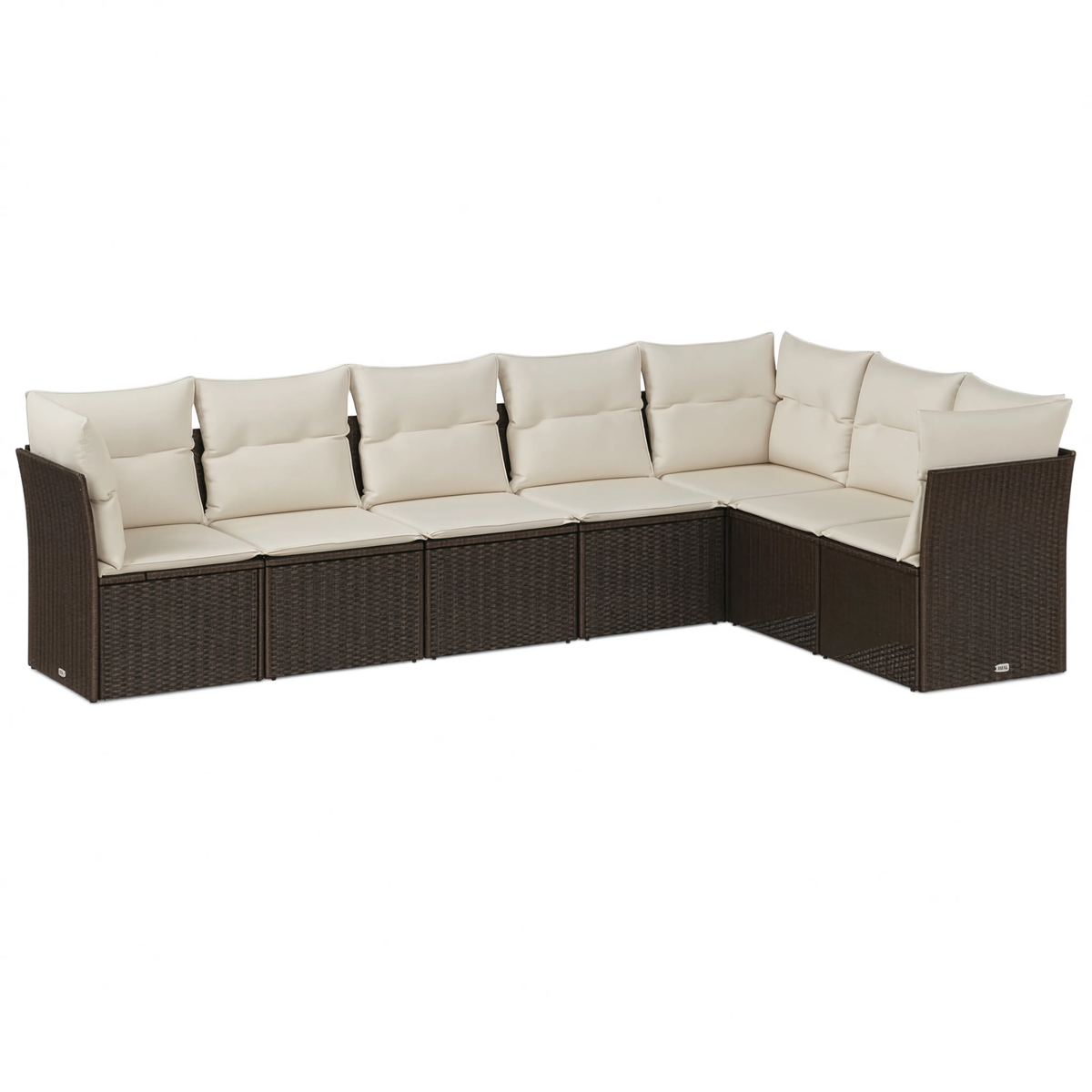 PE Rattan 7-Piece Modular Garden Corner Sofa Set with Cushions | GardenCorner