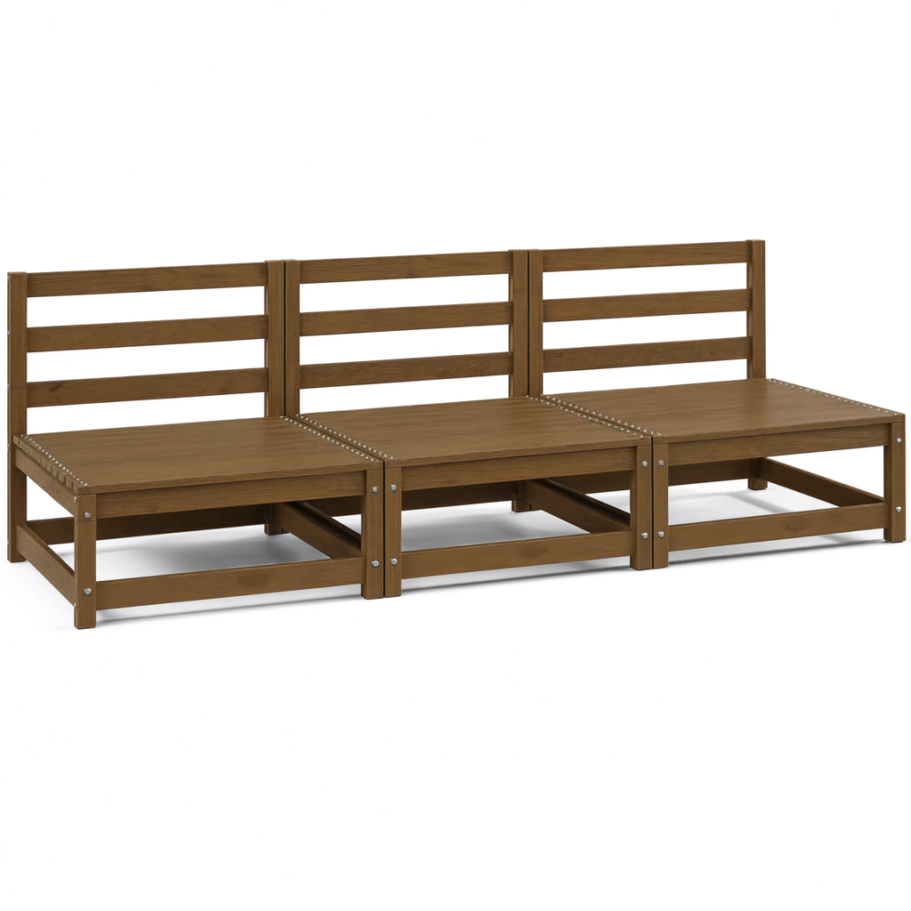 Pine Wood Modular Garden Middle Sofa | GardenCorner