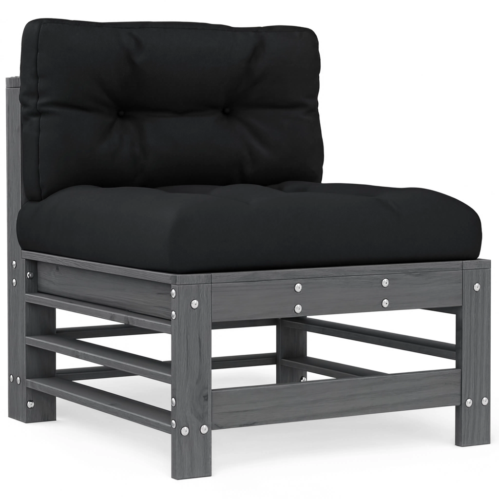 Solid Pine Wood Modular Garden Centre Sofa Section with Cushions | GardenCorner